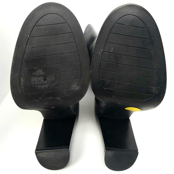 NWOB Kenneth Cole Black Soft Pebble Leather Justin Tall Riding Style Boot Sz 6 - Picture 8 of 9